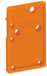 Wago End plate; snap-fit type; 1.5 mm thick; orange (741-600)