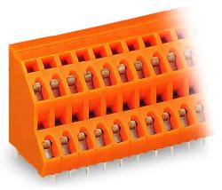 Wago Double-deck PCB terminal block; 2.5 mm2; Pin spacing 5.08 mm; 2 x 3-pole; CAGE CLAMP®; 2, 50 mm2; orange (736-403)