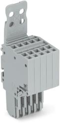 Wago 2-conductor female connector; Strain relief plate; 1.5 mm2; 5-pole; 1, 50 mm2; gray (2020-205/143-000)