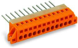 Wago Feedthrough terminal block; Plate thickness: 1.5 mm; 2.5 mm2; Pin spacing 5.08 mm; 3-pole; CAGE CLAMP®; orange (731-163)