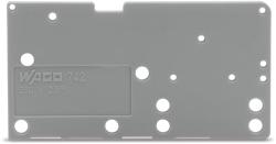 Wago End plate; snap-fit type; 1.5 mm thick; gray (742-150)
