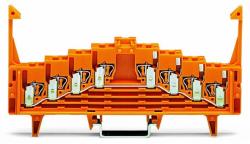 Wago 4-level same potential terminal block; for 35 x 15 mounting rail; 1, 50 mm2; orange (727-235)