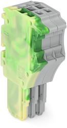Wago 1-conductor female plug; 1.5 mm2; 3-pole; 1, 50 mm2; green-yellow, gray (2020-103/000-037)