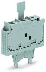 Wago Fuse plug; with pull-tab; for glass cartridge fuse ¼" x 1¼"; with indicator lamp; 380 - 500 V; 7.4 mm wide; gray (2006-931/1000-859)