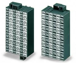 Wago Matrix patchboard; 48-pole; Marking 1-48; Colors of modules: gray/white; Module marking, side 1 and 2 vertical; 1, 50 mm2; dark gray (726-421)