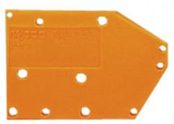 Wago End plate; snap-fit type; 1.5 mm thick; orange (742-600)