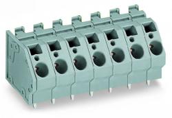 Wago PCB terminal block; 6 mm2; Pin spacing 10 mm; 6-pole; CAGE CLAMP®; commoning option; 6, 00 mm2; gray (745-356)