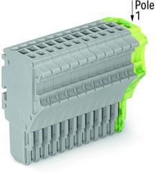 Wago 1-conductor female plug; 1.5 mm2; 15-pole; 1, 50 mm2; gray, green-yellow (2020-115/000-036)