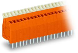 Wago PCB terminal block; push-button; 0.5 mm2; Pin spacing 2.54 mm; 7-pole; CAGE CLAMP®; 0, 50 mm2; orange (234-507)