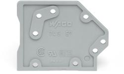 Wago End plate; snap-fit type; 1.6 mm thick; red (745-300/000-005)