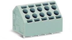 Wago 2-conductor PCB terminal block; 1.5 mm2; Pin spacing 5 mm; 10-pole; Push-in CAGE CLAMP®; 1, 50 mm2; gray (816-110)
