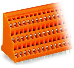 Wago Triple-deck PCB terminal block; 2.5 mm2; Pin spacing 5.08 mm; 3 x 24-pole; CAGE CLAMP®; 2, 50 mm2; orange (737-424)