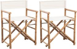 vidaXL Összecsukható bambusz és szövet kerti szék (41895)