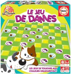 Educa Joc de societate Dama Le Jeu de Dames Educa în limba franceză, pentru 2 jucători, pentru vârsta 5-99 de ani (EDU18154) Joc de societate