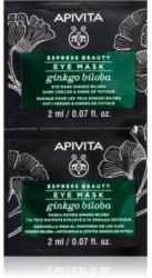 Apivita Express Beauty Eye Mask Gingko Biloba szem maszk a duzzanatokra és a sötét karikákra 2x2 ml