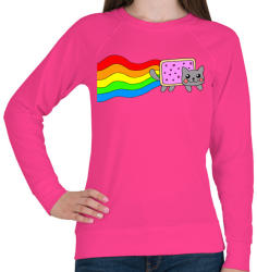 printfashion Nyan Cat - Női pulóver - Fukszia (2515221)