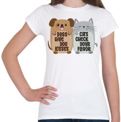 printfashion Dogs&cats - Női póló - Fehér (2538097)