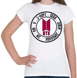 printfashion BTS music band - Női póló - Fehér (2518249)