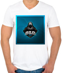 printfashion Bálint és Dávid Gaming Logo - Férfi V-nyakú póló - Fehér (2546079)
