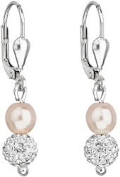 Swarovski elements argint agățat cercei Swarovski elements cu roz perla 31244.3 rosaline