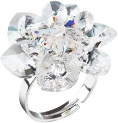 Swarovski elements argint inel buchet de flori cu cristale Swarovski elements 35012.1 cristal