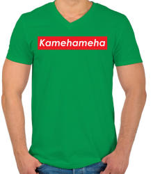 printfashion Kamehameha - Férfi V-nyakú póló - Zöld (2556398)
