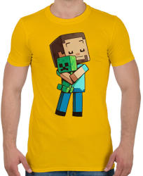 printfashion Minecraft Love - Férfi póló - Sárga (2554669)