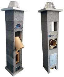 KaminHorn Sistem profesional cos de fum triplustrat (tubulatură şamotă, termoizolaţie şi manta prefabricată), EcoHorn, diametru interior 200 mm, exterior 35×35 (ECOHORN)