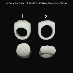  Inele Onix Alb Oval Fatetat - Diametru Gaura 58-65 mm