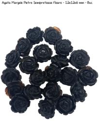 Agata Margele Pietre Semipretioase Floare cu Gaura - 12x12x6 mm - 1 Buc
