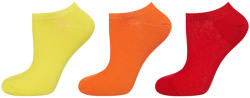 Soxo Set 3 perechi șosete scurte, culori galben, portocaliu și roșu