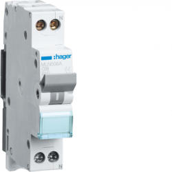 Hager MLN506A Kismegszakító 1P+N, C-6A, 6kA, 1M (MLN506A)