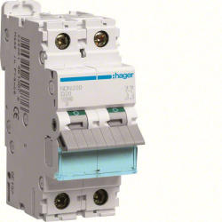 Hager NDN220 Kismegszakító 2P, D-20A, 10kA, 2M (NDN220)