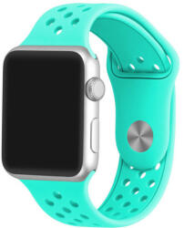 iUni Curea iUni compatibila cu Apple Watch 1/2/3/4/5/6/7, 42mm, Silicon Sport, Light Blue (503856)