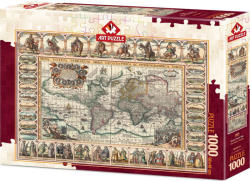 Art Puzzle Puzzle Art Puzzle din 1000 de piese - Ancient World Map (4584)