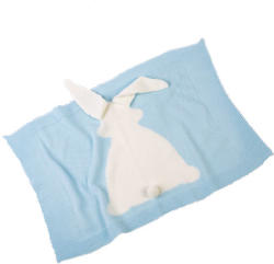 Llorens Llorens: Kék nyuszis pléd újszülött babáknak (00101)