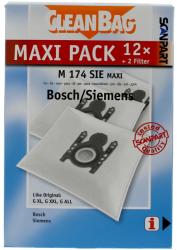  Cleanbag mint Bosch Siemens Typ G All mikroszálas porzsák 12 db-os + 2 filter