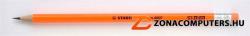 Grafitceruza radírral, HB, hatszögletű, STABILO "Swano Neon", narancssárga (TST4970N)