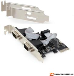 Gembird SPC-22 2x soros rs-232 PCI-E kártya +LowProfile hátlap