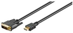 Goobay DVI-D (Single Link) - HDMI adapter kábel 1m Fekete (51579)