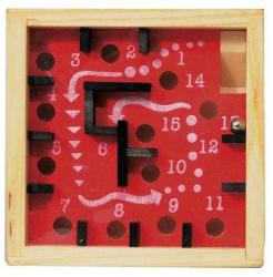 Fridolin Joc logic și de îndemânare - Labirint numerotat cu bila rosu (Fr_17481)