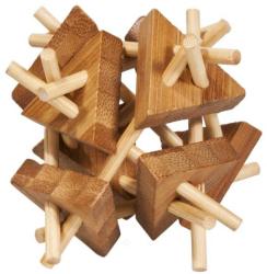 Fridolin Joc logic IQ din lemn bambus Sticks&triangles-Fridolin (Fr_17160)