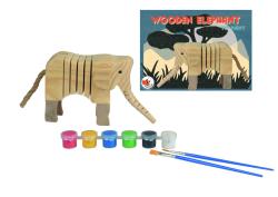 Egmont toys Set de pictat Egmont, Elefant din lemn (Egm_630554) Carte de colorat