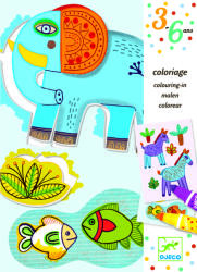 DJECO Atelier de desen pentru copii cu 6 planse si 8 culori, ZooZoo (DJ08990)