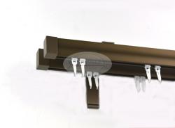  Novum royal bronz színű 2 sínes alumínium profilkarnis