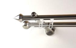  Uppsala belsősínes 2 rudas fém karnis szett
