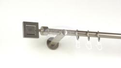  Chicago nikkel-matt színű 1 rudas fém függönykarnis szett modern tartókkal