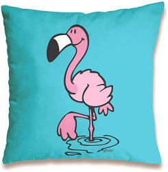 NICI Flamingó mintás párna 37x37cm (41949)
