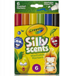 Crayola Vágott hegyű illatos filctoll szett 6db (58-8197)