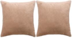 vidaXL Set perne decorative, 2 buc. , bej, 45x45 cm, textil (132942)